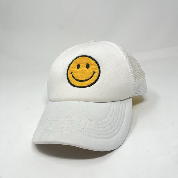 Custom Smiley Face Trucker Cap Fashion Outdoor Adjustable Casual Hat Adjustable - Picture 2 of 7